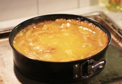Puddingguss - Apfelweintorte